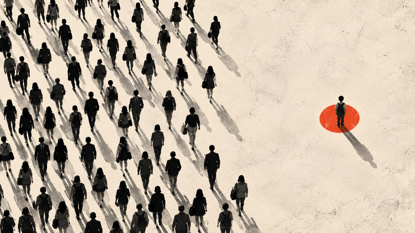 Alone in the red circle